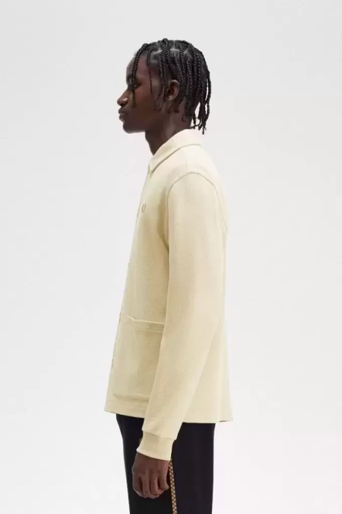 Polo da uomo a maniche lunghe con bottoni Polo da uomo a maniche lunghe con bottoni