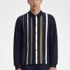 Polo da uomo a maniche lunghe con righe sfumate Polo da uomo a maniche lunghe con righe sfumate