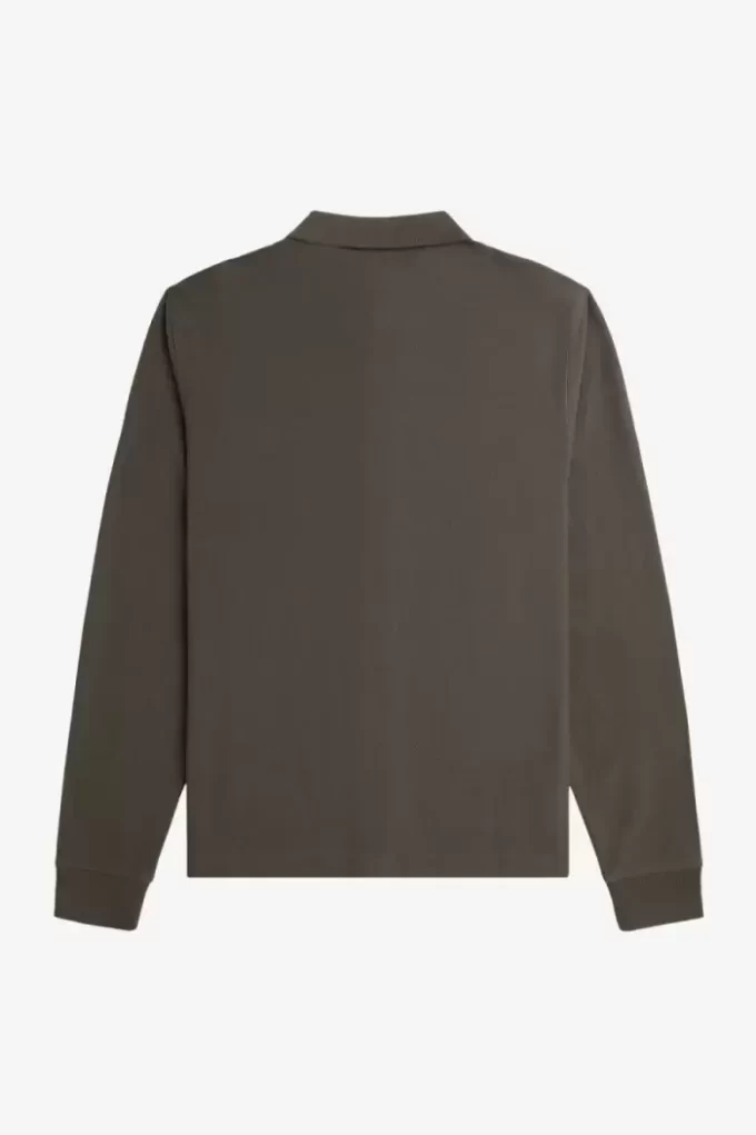 Polo da uomo a maniche lunghe con righe sfumate Polo da uomo a maniche lunghe con righe sfumate