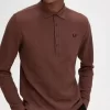 Polo da uomo a maniche lunghe in cotone a nido d’ape Polo da uomo a maniche lunghe in cotone a nido d’ape