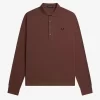 Polo da uomo a maniche lunghe in cotone a nido d’ape Polo da uomo a maniche lunghe in cotone a nido d’ape