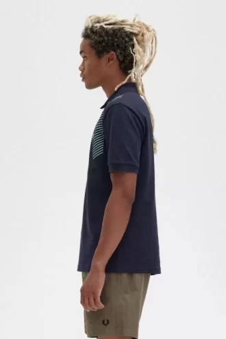 Polo da uomo a righe Glitch Polo da uomo a righe Glitch