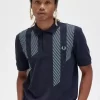 Polo da uomo a righe Glitch Polo da uomo a righe Glitch
