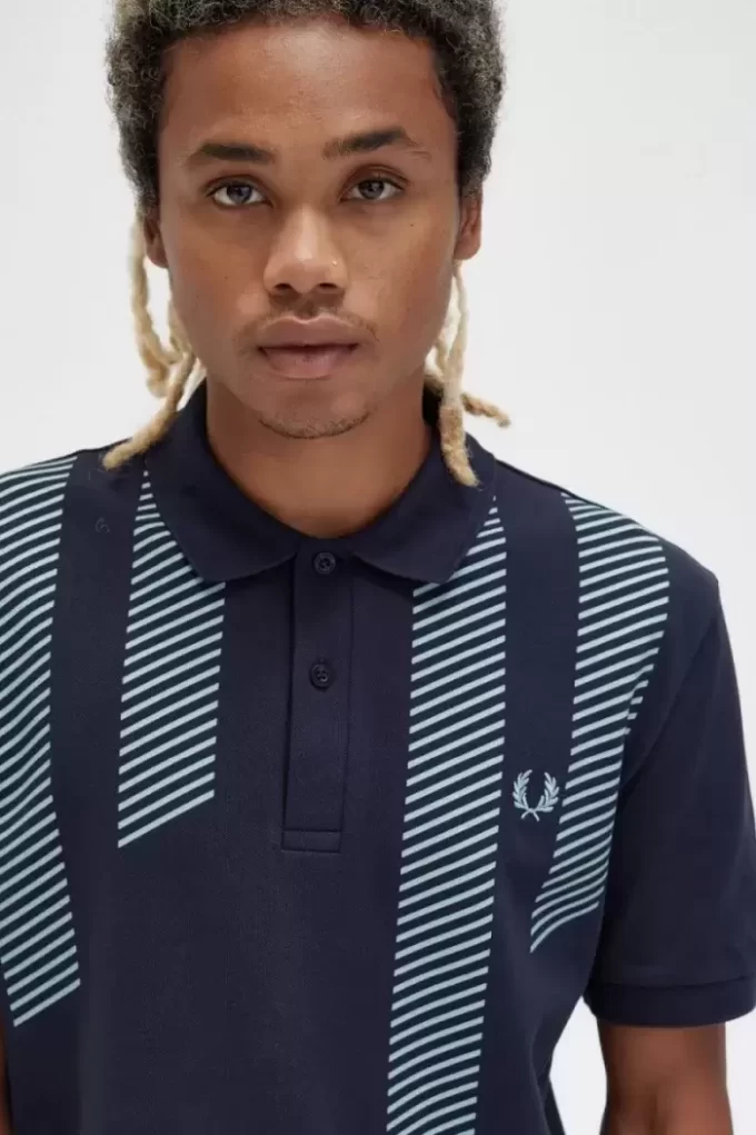 Polo da uomo a righe Glitch Polo da uomo a righe Glitch