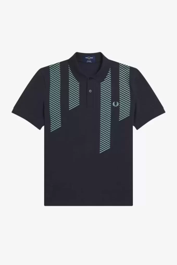 Polo da uomo a righe Glitch Polo da uomo a righe Glitch