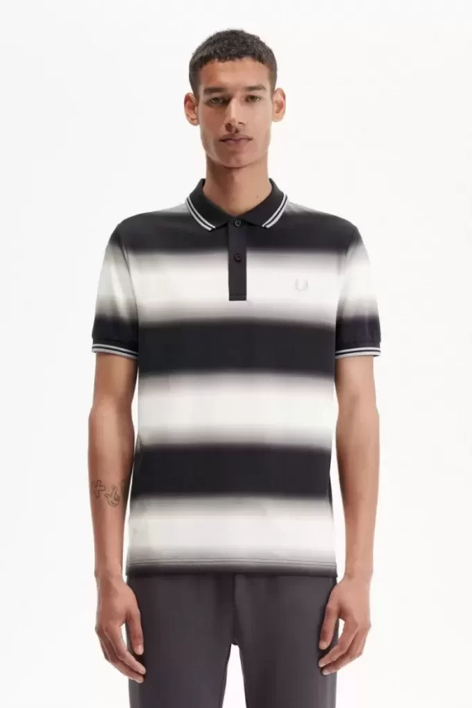 Polo da uomo a righe sfumate Polo da uomo a righe sfumate