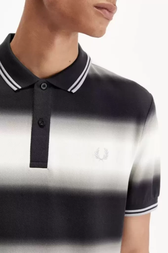 Polo da uomo a righe sfumate Polo da uomo a righe sfumate