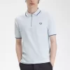 Polo da uomo con cerniera e scollo in crepe piqué Polo da uomo con cerniera e scollo in crepe piqué