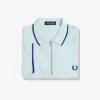 Polo da uomo con cerniera e scollo in crepe piqué Polo da uomo con cerniera e scollo in crepe piqué