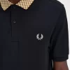 Polo da uomo con colletto a scacchi Polo da uomo con colletto a scacchi
