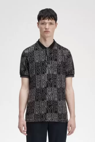 Polo da uomo con grafica a blocchi Polo da uomo con grafica a blocchi