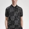 Polo da uomo con grafica a blocchi Polo da uomo con grafica a blocchi
