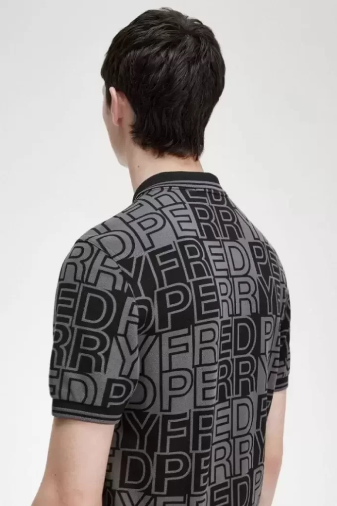 Polo da uomo con grafica a blocchi Polo da uomo con grafica a blocchi