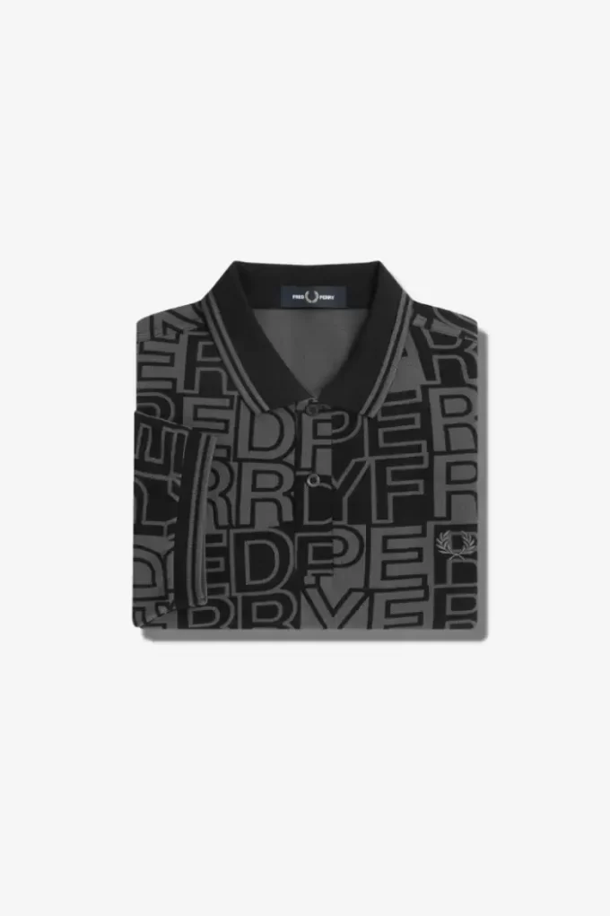 Polo da uomo con grafica a blocchi Polo da uomo con grafica a blocchi