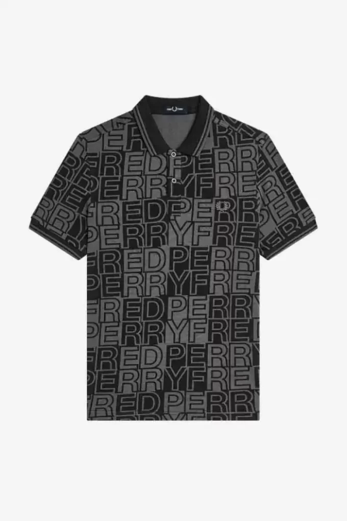 Polo da uomo con grafica a blocchi Polo da uomo con grafica a blocchi