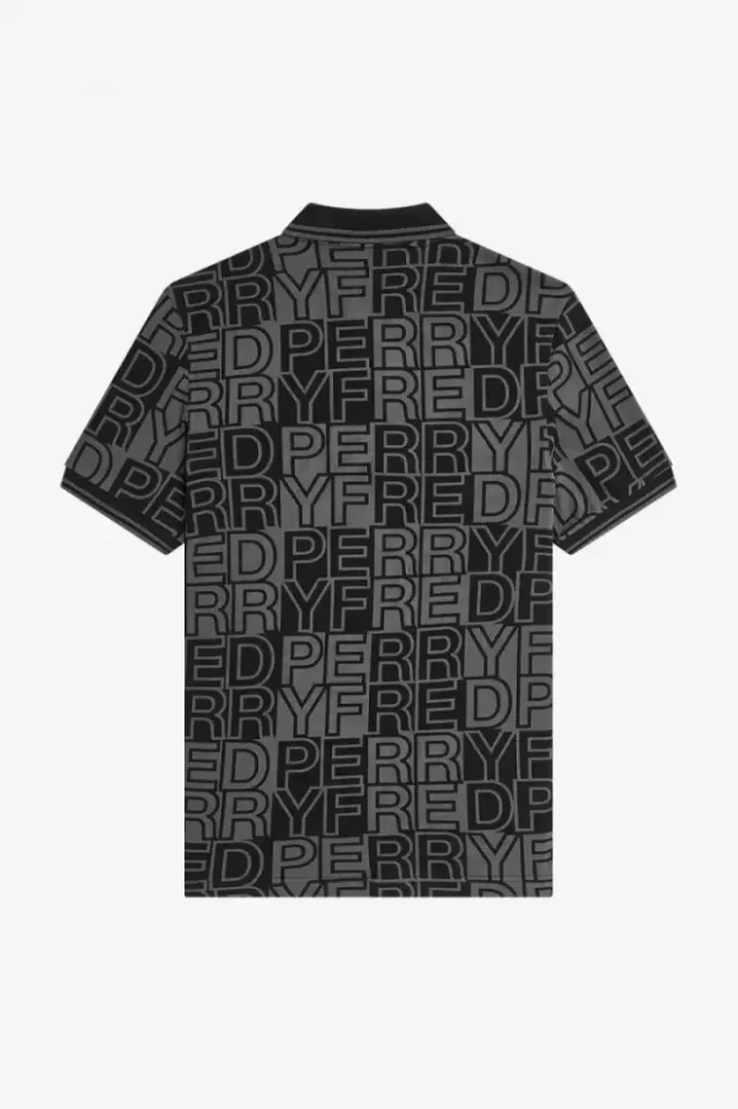 Polo da uomo con grafica a blocchi Polo da uomo con grafica a blocchi