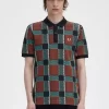 Polo da uomo in tartan con motivo glitch Polo da uomo in tartan con motivo glitch