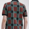 Polo da uomo in tartan con motivo glitch Polo da uomo in tartan con motivo glitch